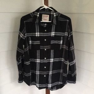 Black and White Plaid Shirt